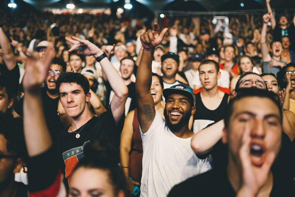 Cheering crowd