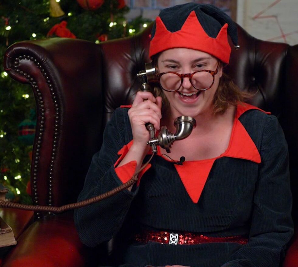Santa's Elf on the phone