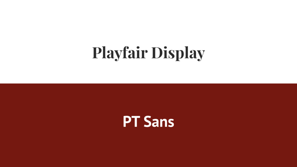 Font comparison between PT Sans and Playfair Display