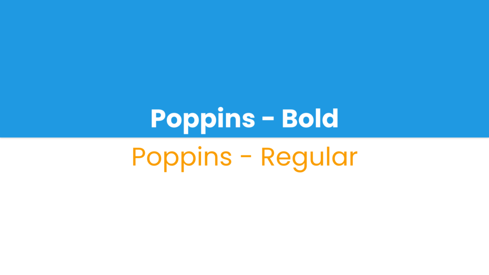 Poppins Bold vs Poppins Regular